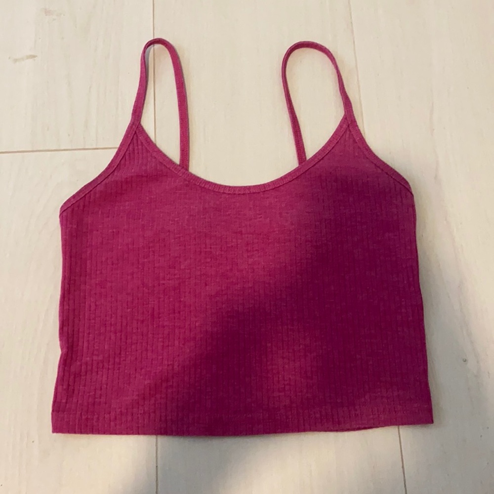 Hot pink pacsun cropped tank top